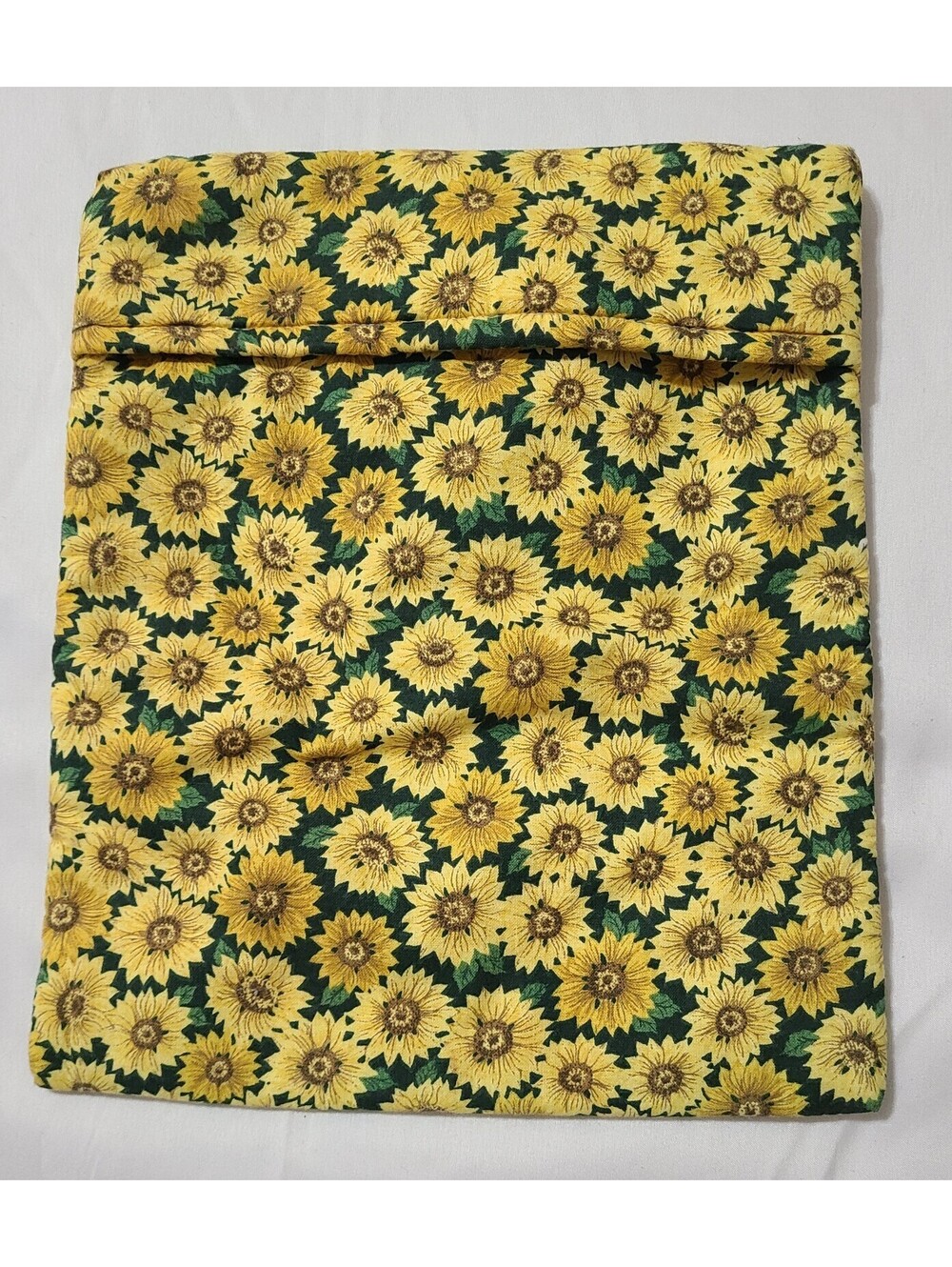 Vtg 1990s Packed Sunflower Print Pouch Sz 10.5x8.5 Fits Most Electronic Tablets